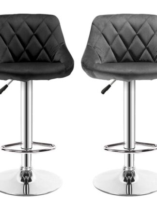 2Pcs/set Cushion Bar Chair Stools Swivel Height Adjustable Chair Leather With Footrest Armrest Home Kitchen Office Bar Chair HWC