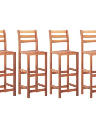 Counter Stools 4 piece Solid Acacia Wood