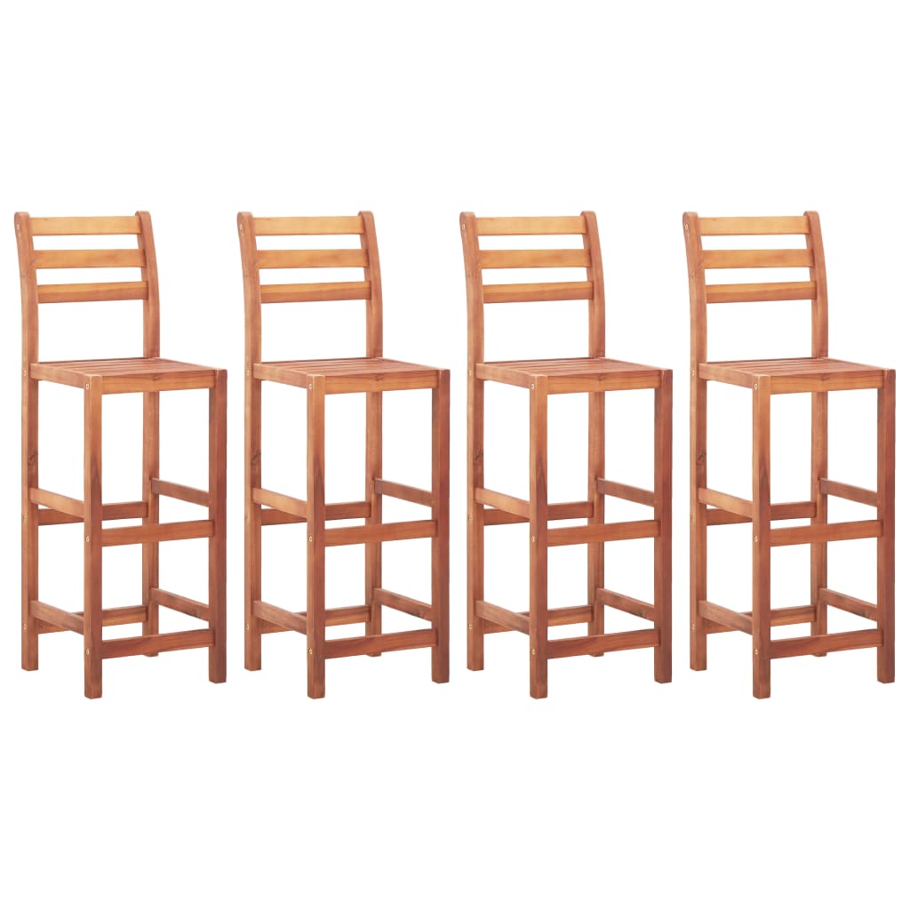 Counter Stools 4 piece Solid Acacia Wood