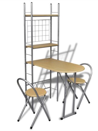 Folding kitchen Bar Tables and Chairs Set Dining Room High Top Counter Height Table Set for 2