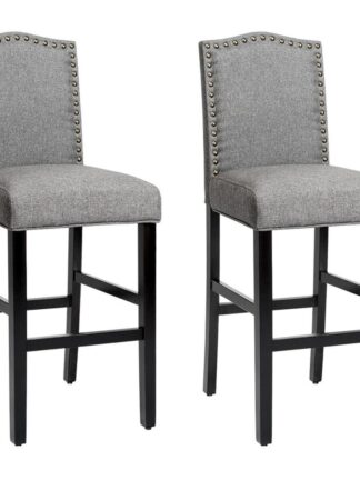 Set of 2 30'' Breakfast Nailhead Bar Stools