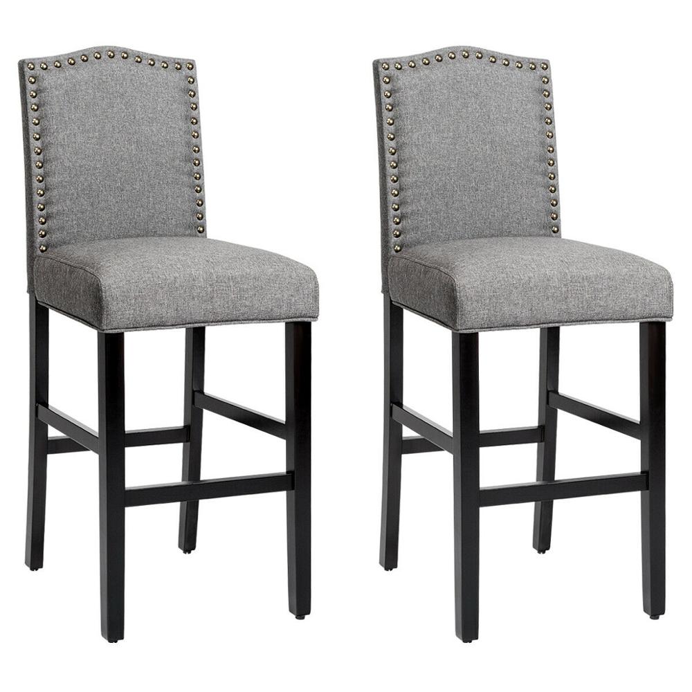 Set of 2 30'' Breakfast Nailhead Bar Stools