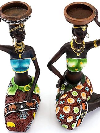 Tribal Lady Statue Candle Holder
