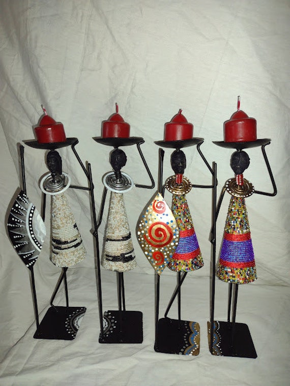 Made to Order Maasai Candle Holders  2 Pairs  Handmade in - Etsy